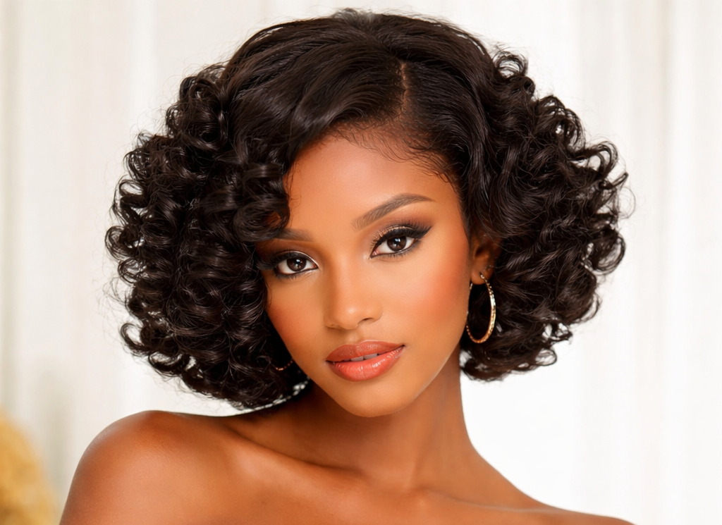 Glueless curly lace front wig — Elevé Beauty Palace Ghana